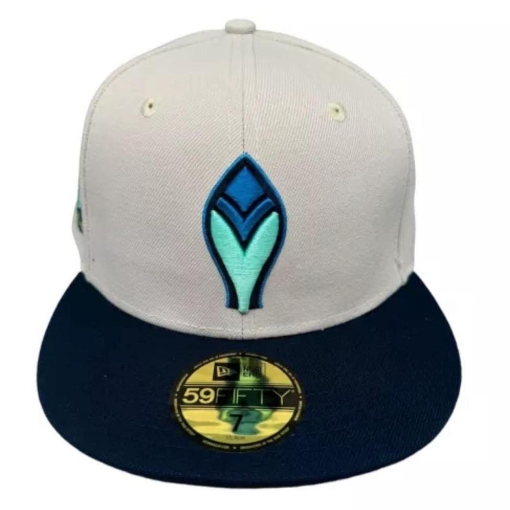 New Era 59FIFTY Atlanta Braves 1972 All-Star Game Fitted Hat Cream Navy Sz 7 NEW
